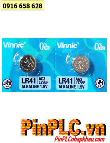 Vinnic L736F, AG3, LR41 _Pin cúc áo 1.5v Alkaline Vinnic L736F, AG3, LR41 chính hãng